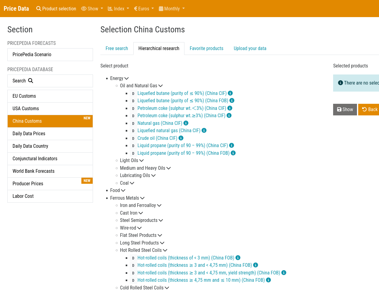 China Customs Section