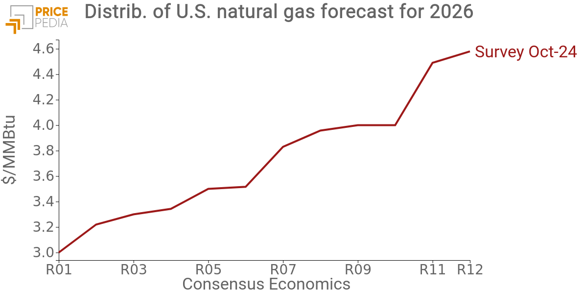 Henry Hub 2026 Forecast Distribution